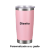 Tumbler térmico acero inox. 20 oz rosado