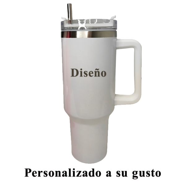 Tumbler térmico blanco acero inox. 40 onzas