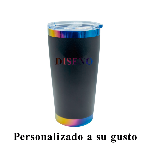 Tumbler térmico acero inox. 20 oz negro tornasol