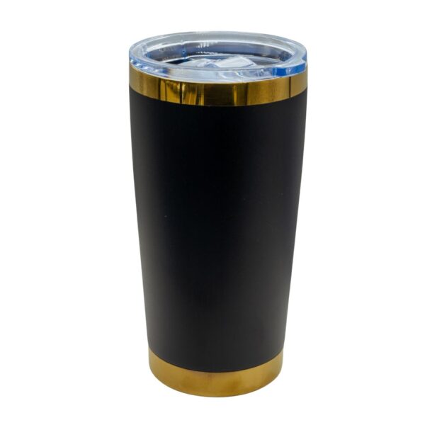 Tumbler térmico acero inox. 20 oz negro dorado - Image 2