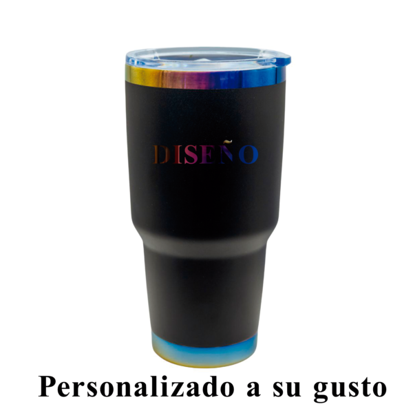 Tumbler térmico acero inox. 30 oz negro tornasol
