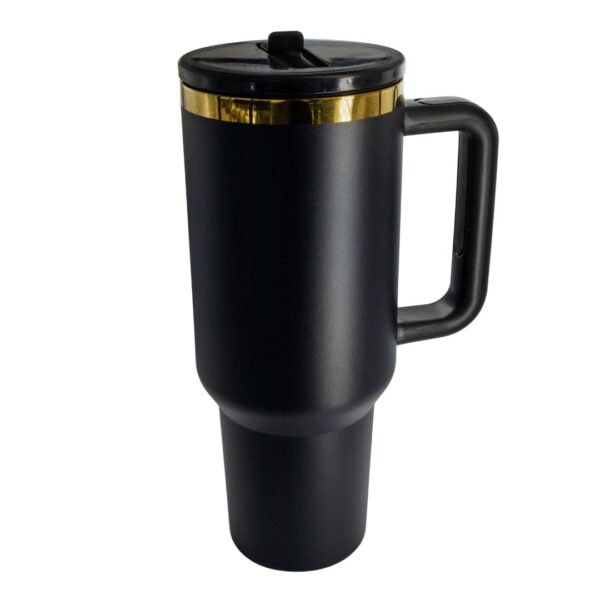 Tumbler térmico negro dorado-acero inox. 40 onzas - Image 2